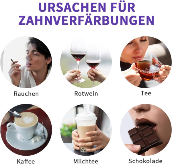 Zahnaufhellung Bleaching Stift, Purple Teeth Whitening Pen, Zähne Aufhellen, Schnelles Entfernen Aller Flecken, Zahnbleaching (3 Stück) - Image 4