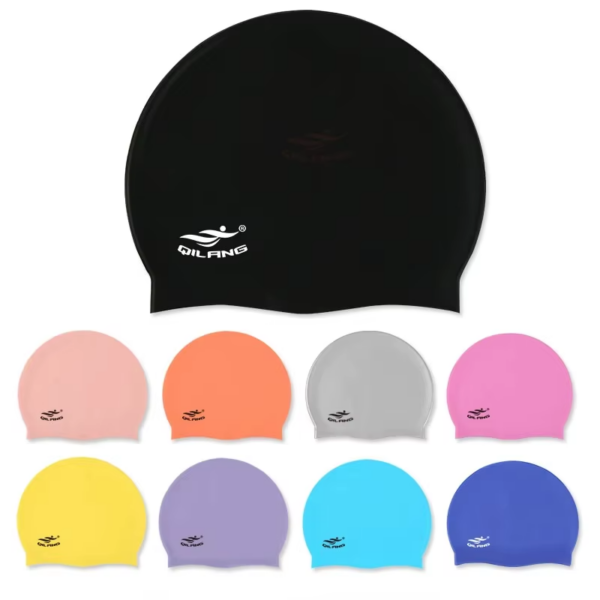 Waterproof Ear Protector with No Wut Head Silicone High Quality Swimming Cap for Children and Adults - Image 2