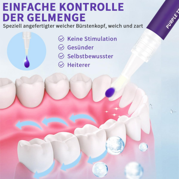 Zahnaufhellung Bleaching Stift, Purple Teeth Whitening Pen, Zähne Aufhellen, Schnelles Entfernen Aller Flecken, Zahnbleaching (3 Stück) - Image 3