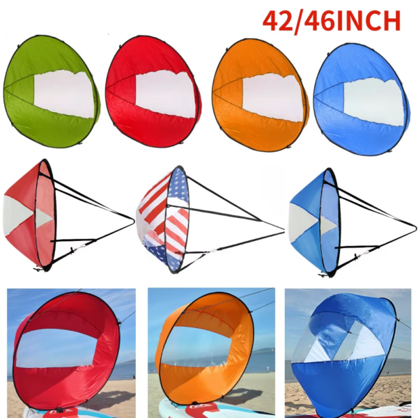 Foldable Kayak Wind Sail Folding Kayak Downwind Wind Paddle Sailing SUP Paddle Board Sail Canoe Inflatable Boat SUP Accessories - Image 2