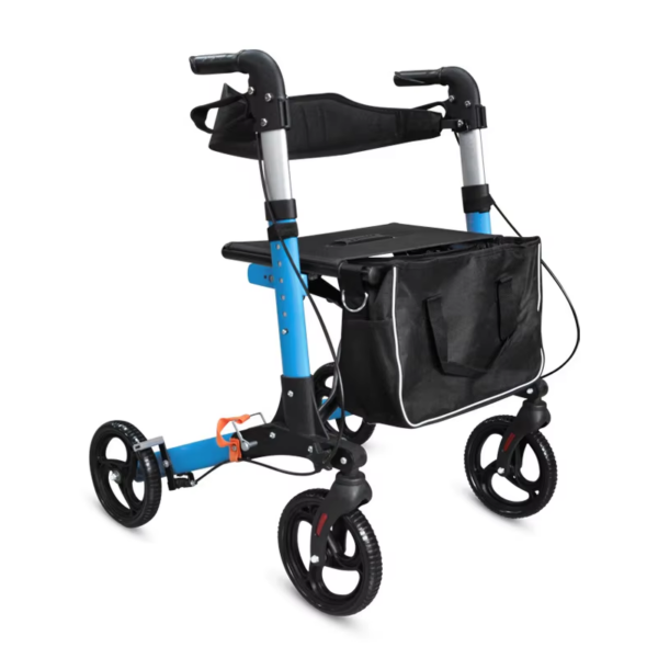 Elderly Disabled Rehabilitation Walking Assist Rollator Walker Aluminum Alloy Folding Pulley Training Mobility Aid Household