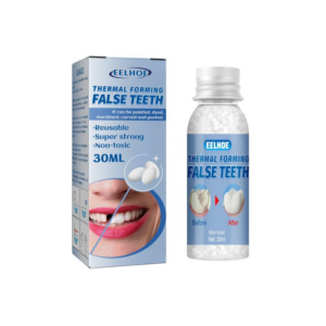 EELHOE Moldable False Teeth, Shapeable Dental Gel Dentures Temporary Fillings Cavities and Teeth Fillings Temporary Tooth Filling Denture Kit Oral