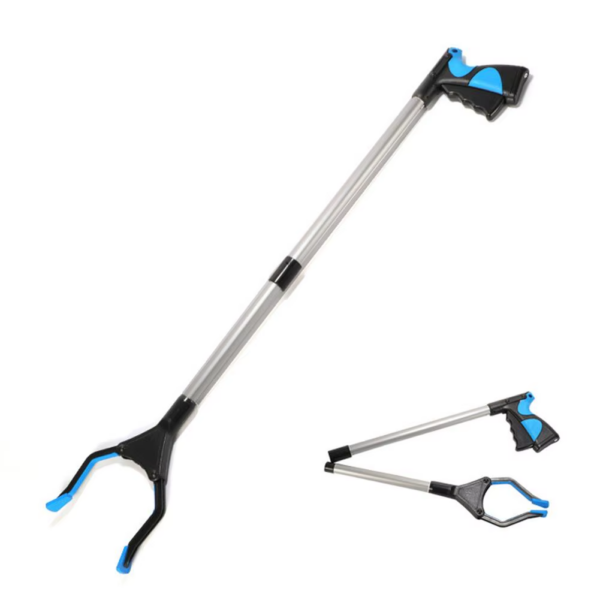 Foldable Garbage Clip Extension Clamp Aluminum Handicap Tool Long-Arm Extension for Waste Collecto Folding Pickup Clip - Image 2