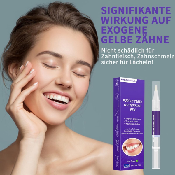 Zahnaufhellung Bleaching Stift, Purple Teeth Whitening Pen, Zähne Aufhellen, Schnelles Entfernen Aller Flecken, Zahnbleaching (3 Stück) - Image 7