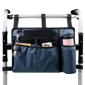 Walker Bag Basket with Cup Holder Suit for Adult Folding Walkers Seniors, Elderly, Handicap Carry Storage Pouch Organizer