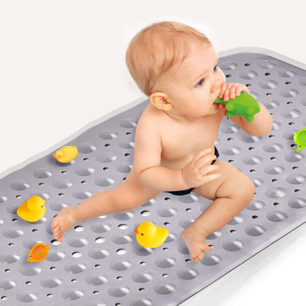 Rectangle PVC Anti-Skid Bath Mats Soft Shower Bathroom Massage Mat Suction Cup Non-Slip Bathtub Carpet Large Size - Image 4