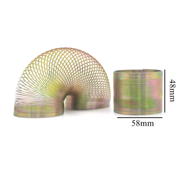 2INCH Metal Magic Rainbow Big Steel Slinkys Spring Nostalgic Go down the Stairs Walking Toy Spring - Image 5
