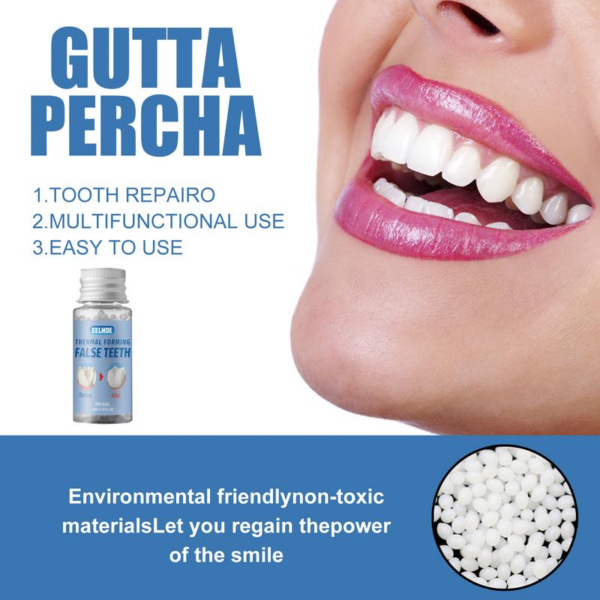 EELHOE Moldable False Teeth, Shapeable Dental Gel Dentures Temporary Fillings Cavities and Teeth Fillings Temporary Tooth Filling Denture Kit Oral - Image 6