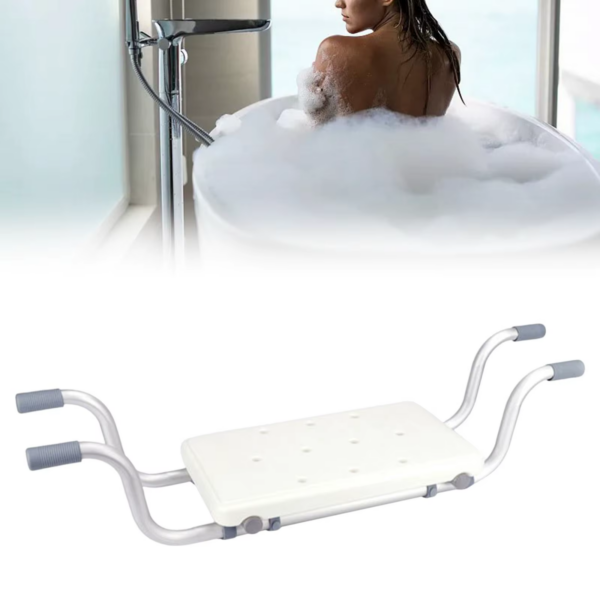 Bath Bench Adjustable up to 130Kg Weight Bath Seat Shower Chair Pad Bath Board for Handicap Disabled Elderly Fits Most Bathtubs - Image 4