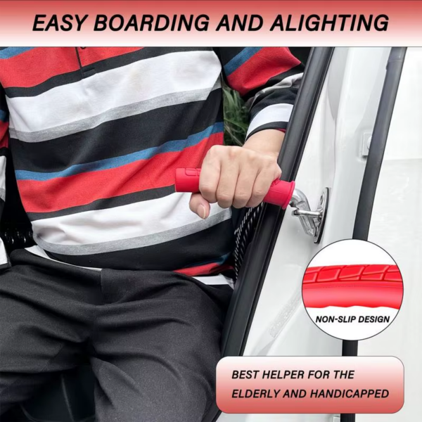 Car Handle Assist Support Car Door Assist Handle for Seniors Portable Anti-Slip Comfort Disabled Car Door Cane Easy to Get Out - Image 2