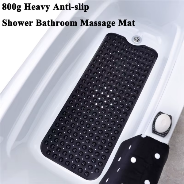 Rectangle PVC Anti-Skid Bath Mats Soft Shower Bathroom Massage Mat Suction Cup Non-Slip Bathtub Carpet Large Size - Image 2