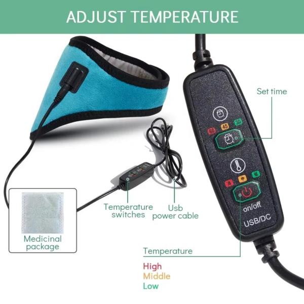 Electric Heating Neck Brace Spontaneous Heating Massager Cervical Vertebra Therapy Reliever Neck Pain Relieve Health Care Tool - Image 4
