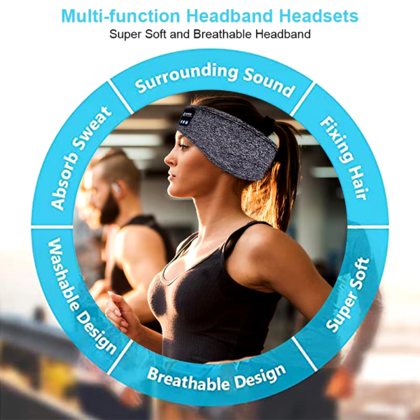 Original Wireless Bluetooth Headset Sports Sleep Headband Eye Mask Fone Bluetooth Earphones Air Pro Earbuds Wireless Headphones - Image 4