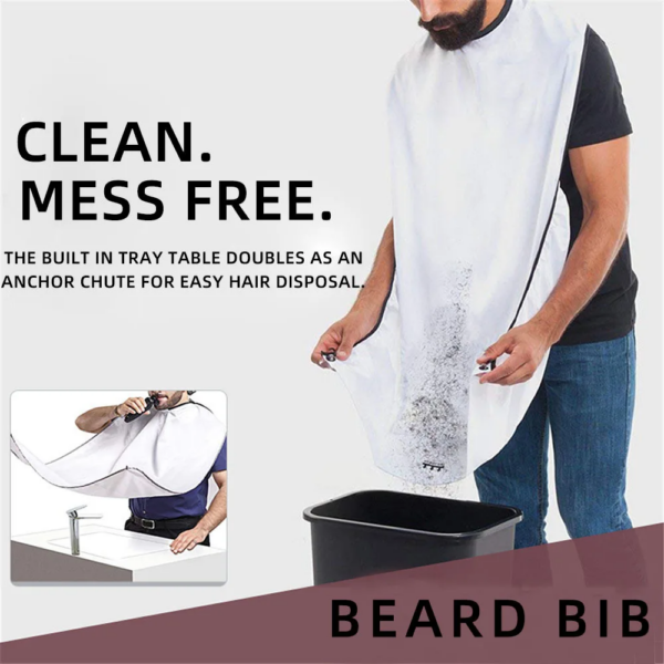 Male Shaving Apron Beard Catcher Cape Care Bib Face Shaved Hair Adult Bibs Shaver Cleaning Hairdresser for Man Clean Apron Gift - Image 4