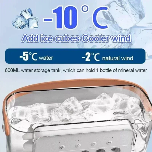 Portable Air Conditioner Fan Household Hydrocooling Water Mist Cooler Portable Air Adjustment for Office 3 Speed Fan - Image 4
