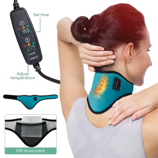 Electric Heating Neck Brace Spontaneous Heating Massager Cervical Vertebra Therapy Reliever Neck Pain Relieve Health Care Tool - Image 2