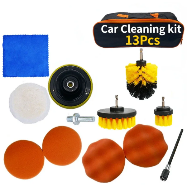 ZOPOSON New Car Cleaning Kit Scrubber Drill Detailing Brush Set Air Conditioner Vents Towel Polisher Car Auto Detailing Tools - Image 11