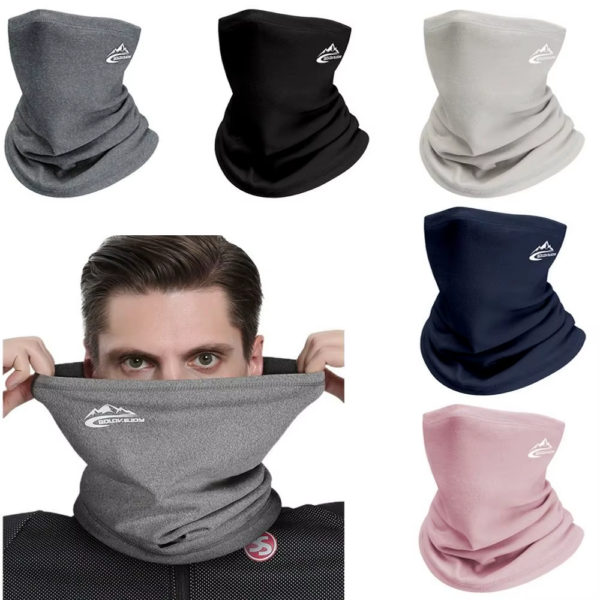Men Women Winter Sports Bandana Running Velvet Thermal Neck Warmer Ski Hiking Cycling Riding Snowboard Scarf Windproof Headgear - Image 2