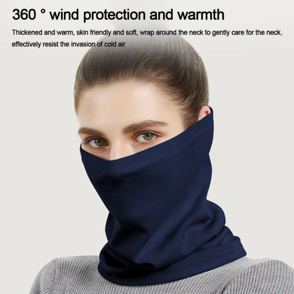 Men Women Winter Sports Bandana Running Velvet Thermal Neck Warmer Ski Hiking Cycling Riding Snowboard Scarf Windproof Headgear - Image 5