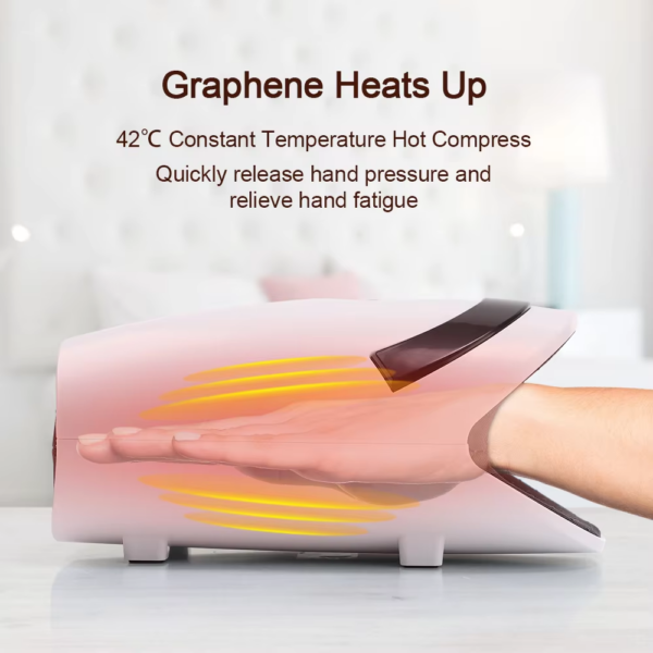 Electric Hand Massager with Air Compression Heating Palm Finger Massage for Arthritis Finger Numbness Wrist Relax Hand Care - Bild 2
