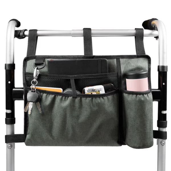 Walker Bag Basket with Cup Holder Suit for Adult Folding Walkers Seniors, Elderly, Handicap Carry Storage Pouch Organizer - Image 8