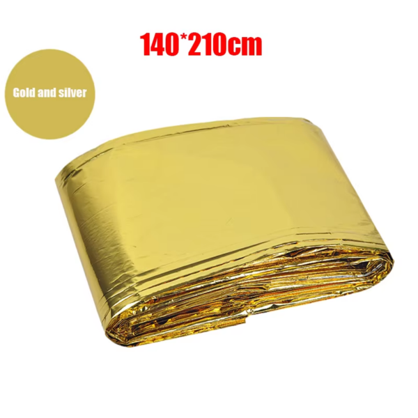 Emergency Blanket Outdoor Survive First Aid Rescue Kit Windproof Waterproof Foil Thermal Blanket for Camping Hiking - Image 12