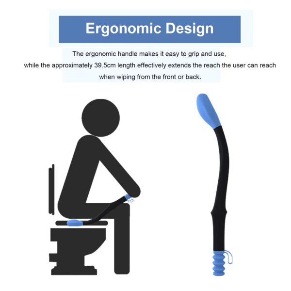 Toilet Aids for Wiping Elderly Handicapped Fat People Long Reach Butt Wiper Cleaner Bathroom Personal Care Comfort Wipe Elderly - Image 3