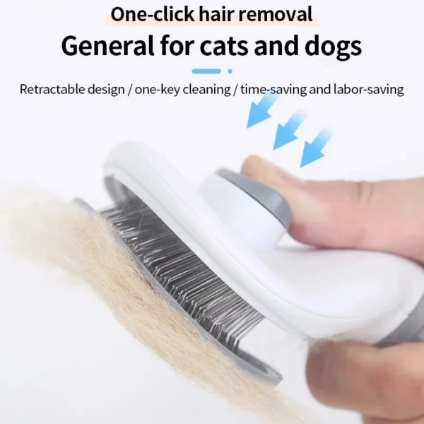 Self-Cleaning Pet Hair Remove Comb Cat Slicker Brush Pet Hair Removal Comb for Cats Grooming Brushes Dog Combs Cat Accessories - Image 3