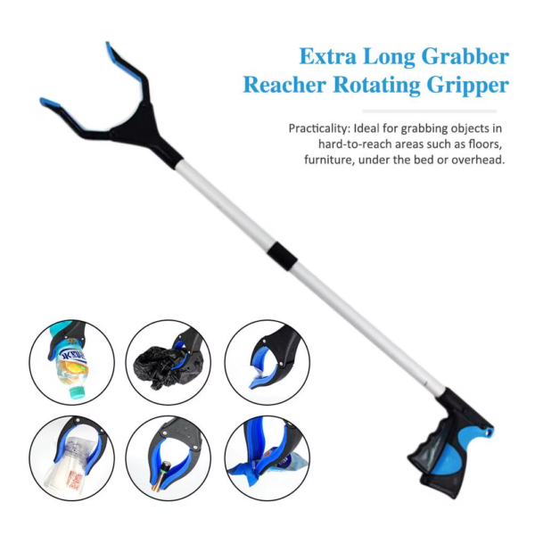 Foldable Garbage Clip Extension Clamp Aluminum Handicap Tool Long-Arm Extension for Waste Collecto Folding Pickup Clip - Image 6