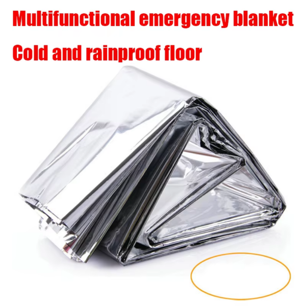 Emergency Blanket Outdoor Survive First Aid Rescue Kit Windproof Waterproof Foil Thermal Blanket for Camping Hiking - Image 4