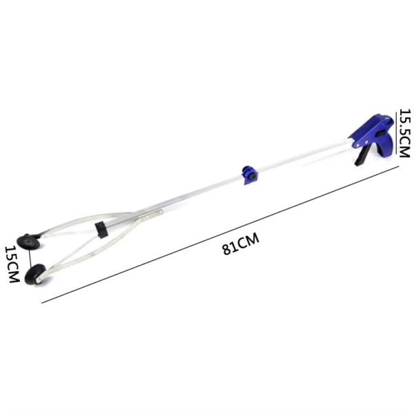 Foldable Garbage Clip Extension Clamp Aluminum Handicap Tool Long-Arm Extension for Waste Collecto Folding Pickup Clip - Image 9