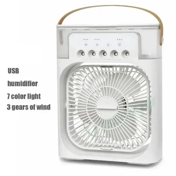 Portable Air Conditioner Fan Household Hydrocooling Water Mist Cooler Portable Air Adjustment for Office 3 Speed Fan - Image 8