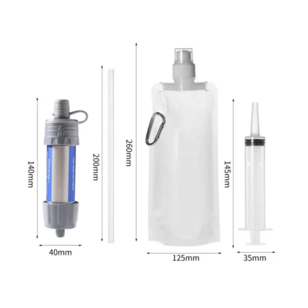 Outdoor Water Filter Straw Portable Water Purifier Survival Emergency Drinking Purifier Camping Hiking Backpacking Emergency - Image 6