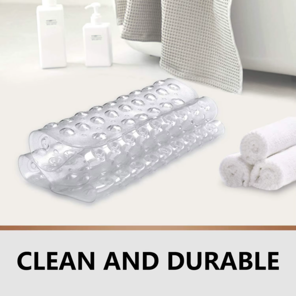 Rectangle PVC Anti-Skid Bath Mats Soft Shower Bathroom Massage Mat Suction Cup Non-Slip Bathtub Carpet Large Size - Image 5