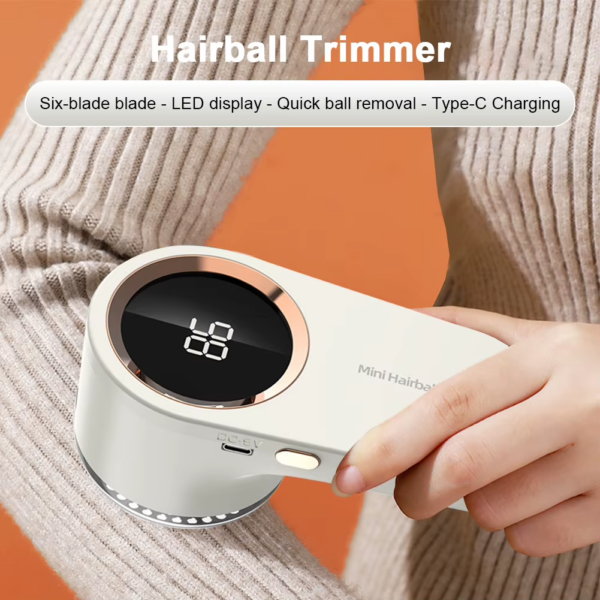 Electric Lint Remover Fabric Shaver USB Rechargeable Electric Pellet Fluff Remover Ergonomic Multifunction for Clothes Sweater - Image 5