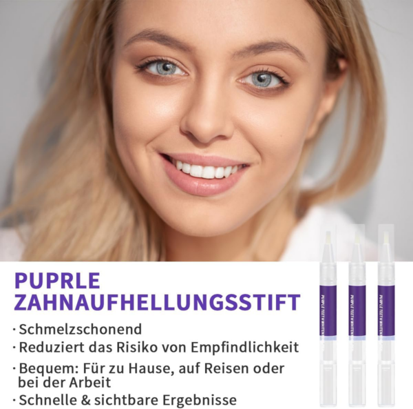 Zahnaufhellung Bleaching Stift, Purple Teeth Whitening Pen, Zähne Aufhellen, Schnelles Entfernen Aller Flecken, Zahnbleaching (3 Stück) - Image 2