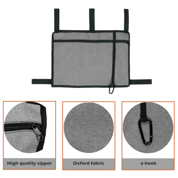 Walker Bag Basket with Cup Holder Suit for Adult Folding Walkers Seniors, Elderly, Handicap Carry Storage Pouch Organizer - Image 6