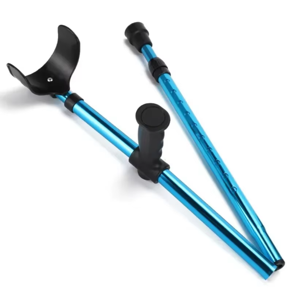 Adjustable Telescopic Underarm Cane Crutch Crutches Aluminum Alloy for Disabled Seniors Elderly Portable Folding Walking Stick O - Image 4