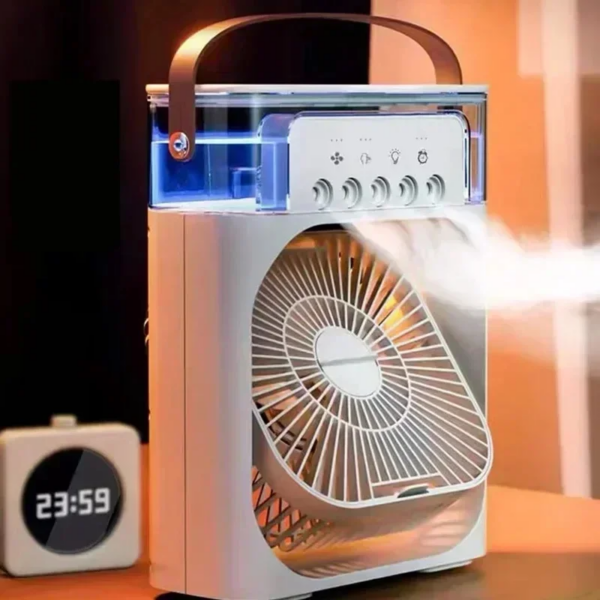 Portable Air Conditioner Fan Household Hydrocooling Water Mist Cooler Portable Air Adjustment for Office 3 Speed Fan - Image 2