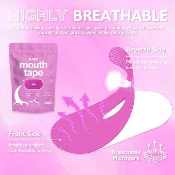 Anti-Snoring Sleep Mouth Tape, Breathable Mouth Patches for Night Sleep, Comfortable Body Care Product, Ideal Birthday Gift - Image 6