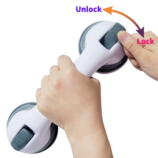 New Shower Handle Grab Bars Ultra Grip Dual Locking Safety Suction Cups Helping Handle anti Slip Support for Toilet Bathroom - Image 3