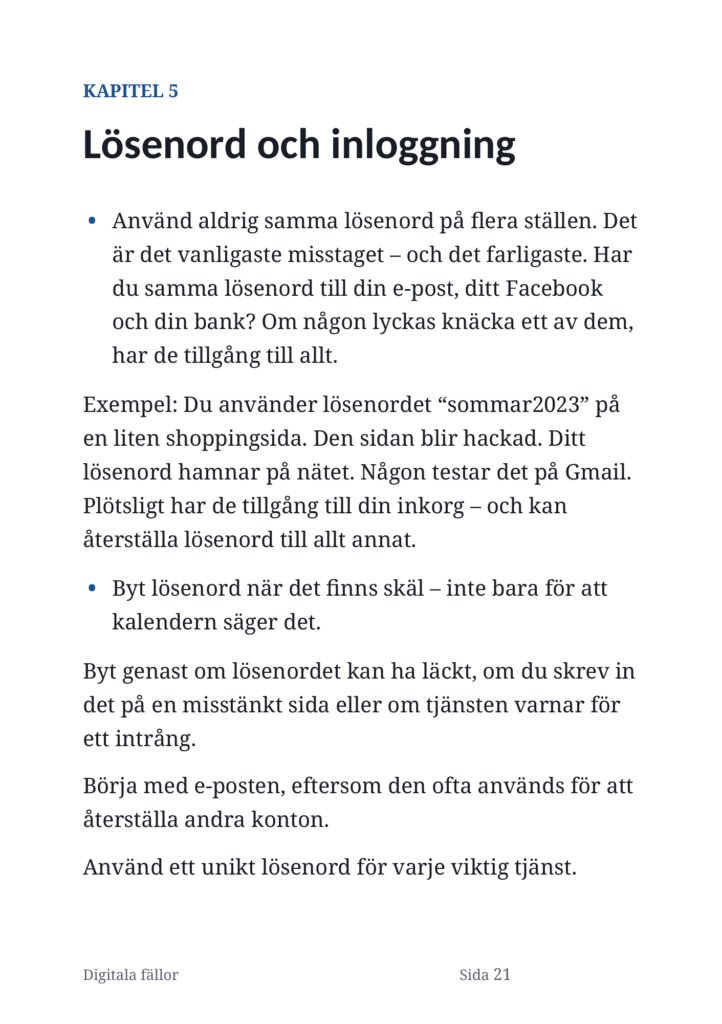 Digitala fällor– Så skyddar du dig steg för steg digitala fallor provsida 2