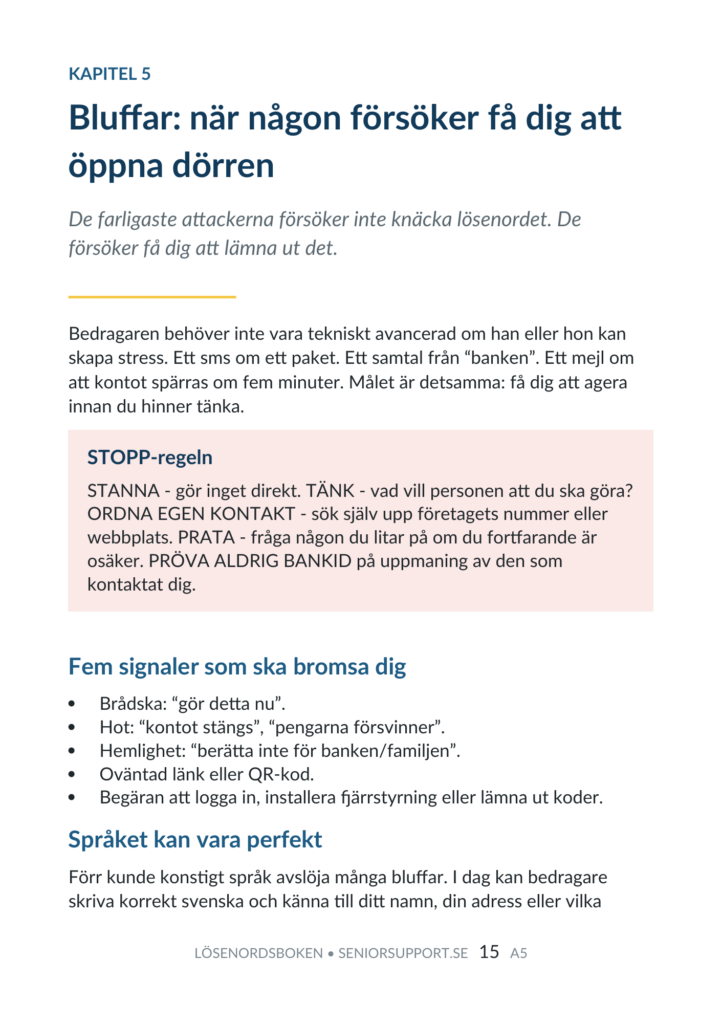 Lösenordsboken för seniorer losenordsboken provsida 1 stopp regeln