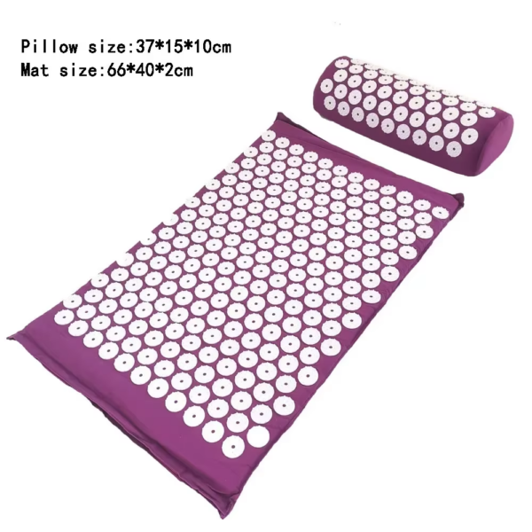 Massager Cushion Massage Yoga Mat Acupressure Relieve Pain Stress Back Body Pain Spike Mat Acupuncture Mat and Pillow Set - Bild 3