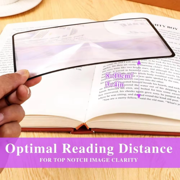 Full Page Large Sheet Magnifier Magnifying Glass Reading Aid Glass Page Magnifying Lens Reading Magnifier - Bild 7