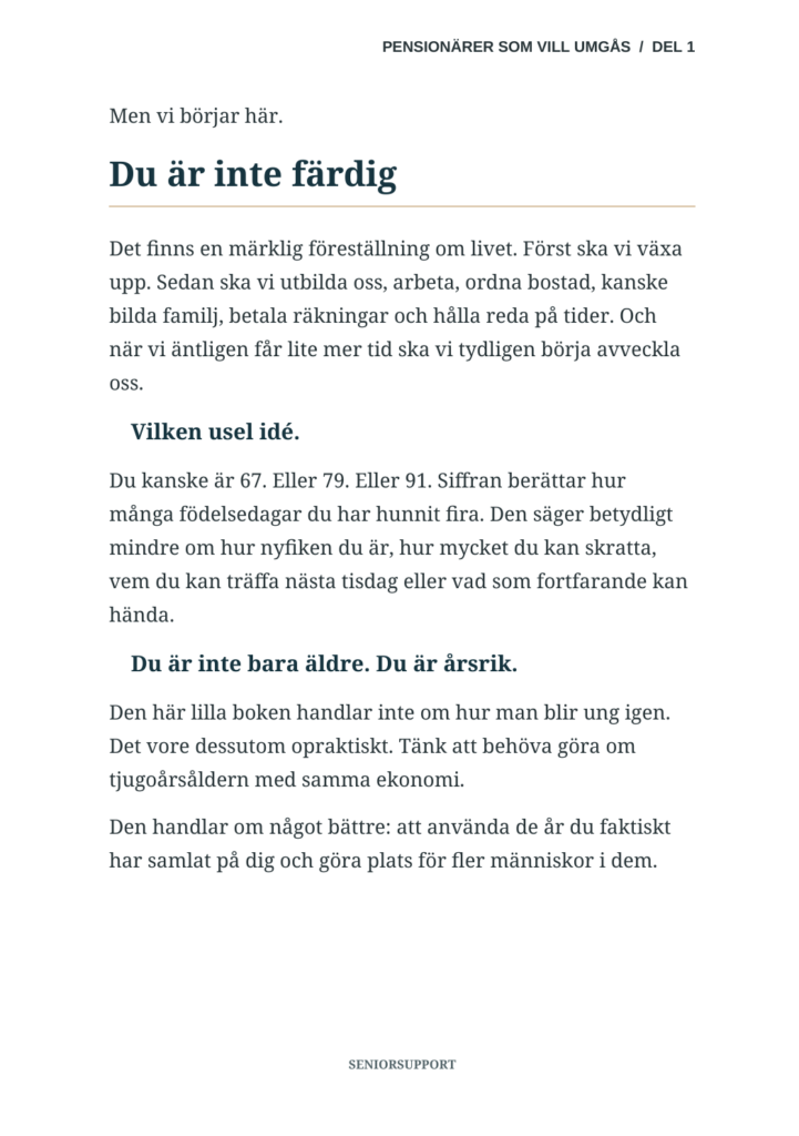 Pensionärer som vill umgås – bokpaket del 1 och del 2 pensionarer som vill umgas bokpaket provsida 1 del1 du ar inte fardig