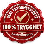 glansig röd trygghetsstämpel